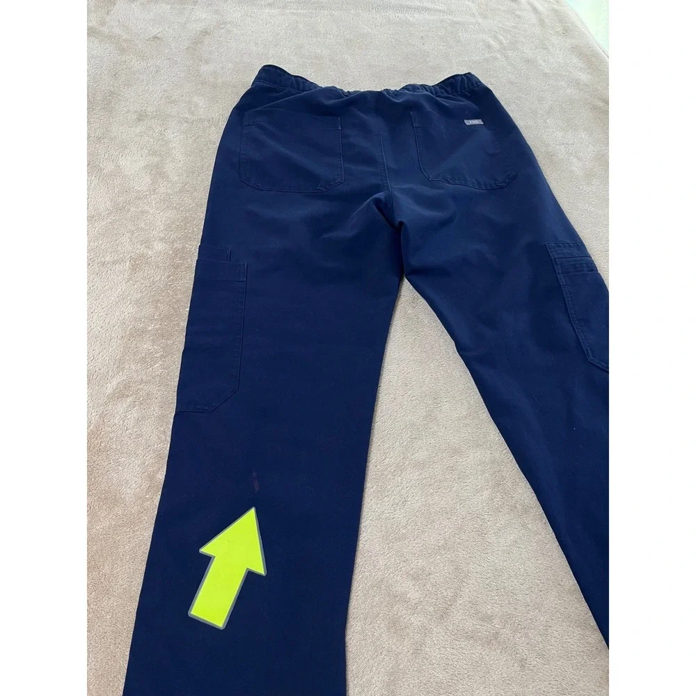 FIGS Technical Collection Scrub Pants Men's XS Navy Blue Cargo Pockets TM3001S